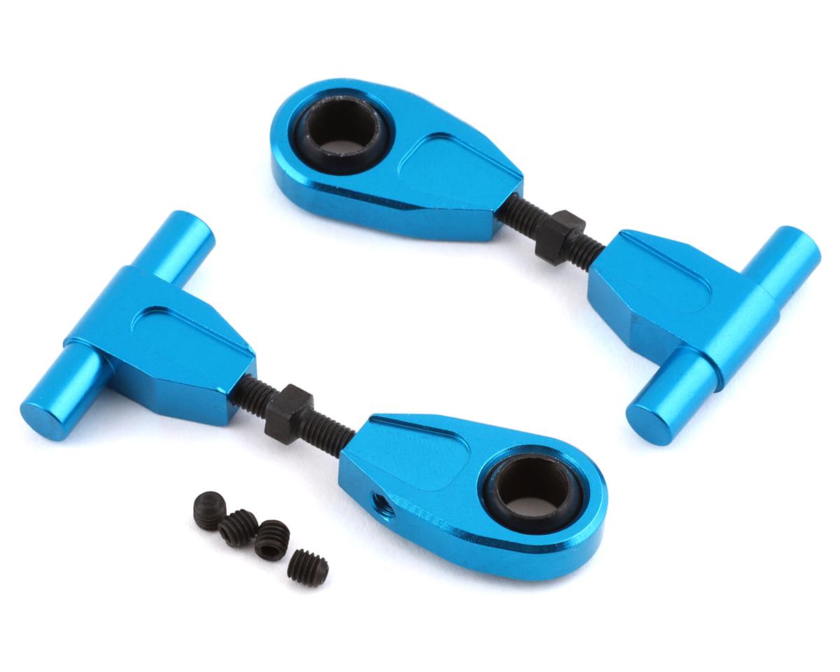 Yeah Racing Tamiya TT-02 Aluminum Upper Front Suspension Arm (Blue) (2)